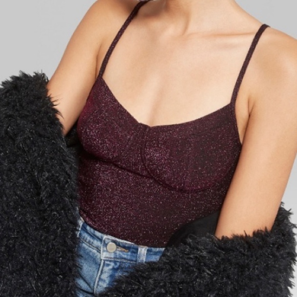 Wild Fable sparkly purple bodysuit